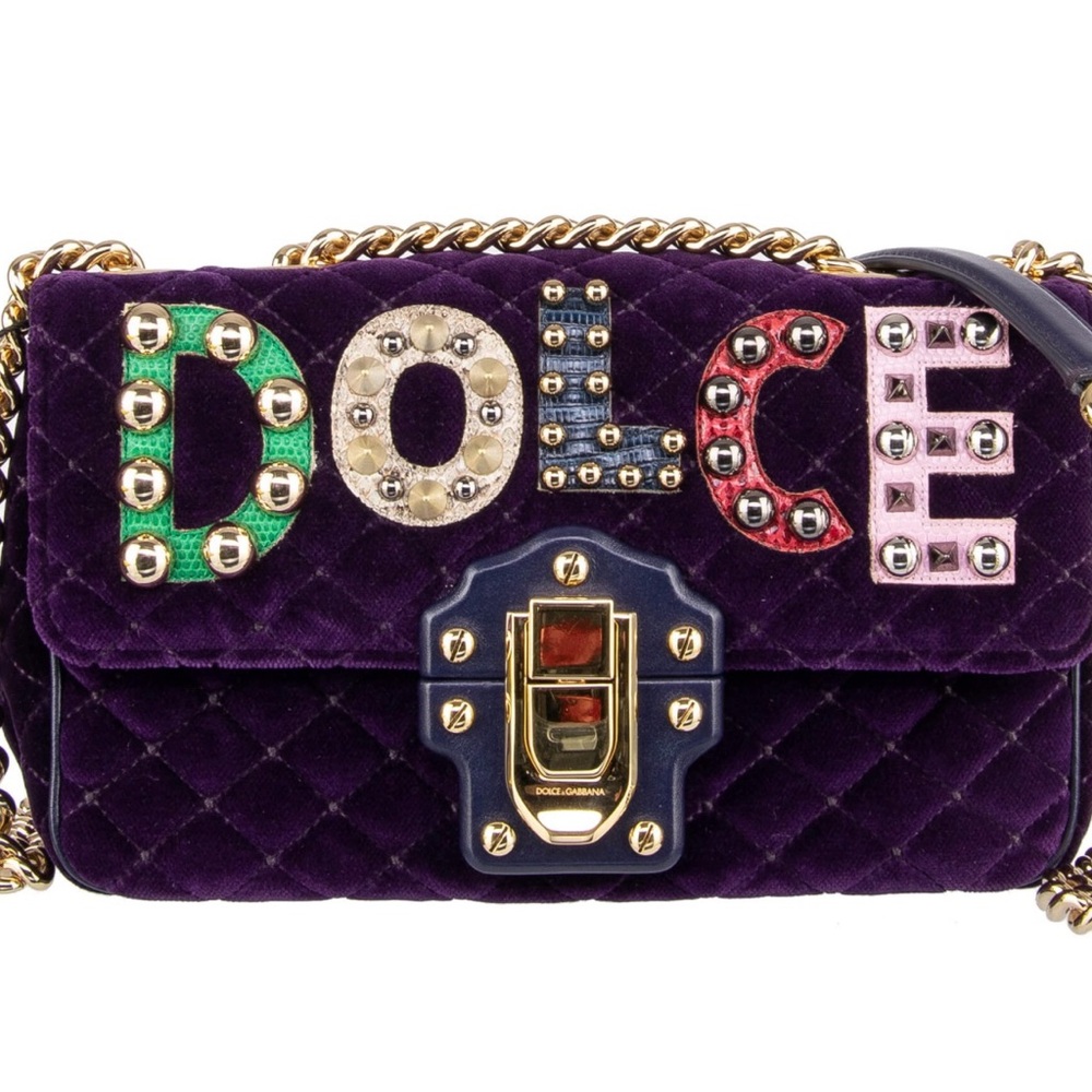 **trading**Dolce & Gabbana Purple Quilted Velvet Bag AND CL SNEAKERS